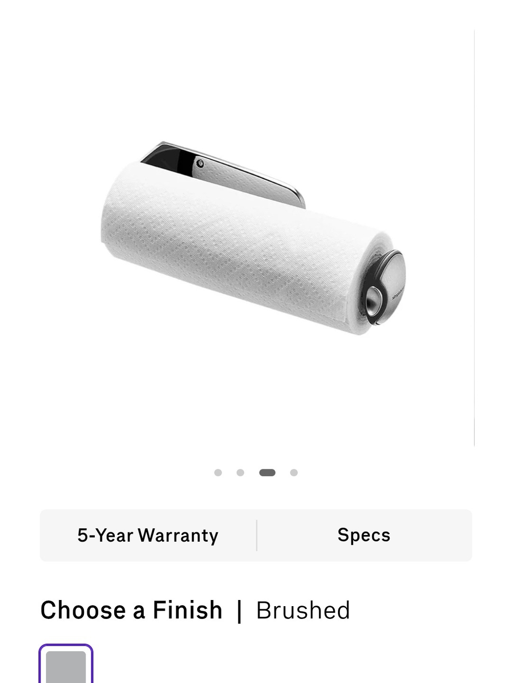 Simple Human Wall Mount Paper Towel Holder New In Box